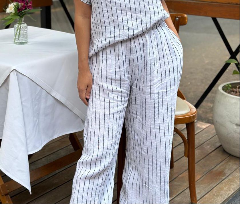 Pantalona Maquinada Linho Italiano