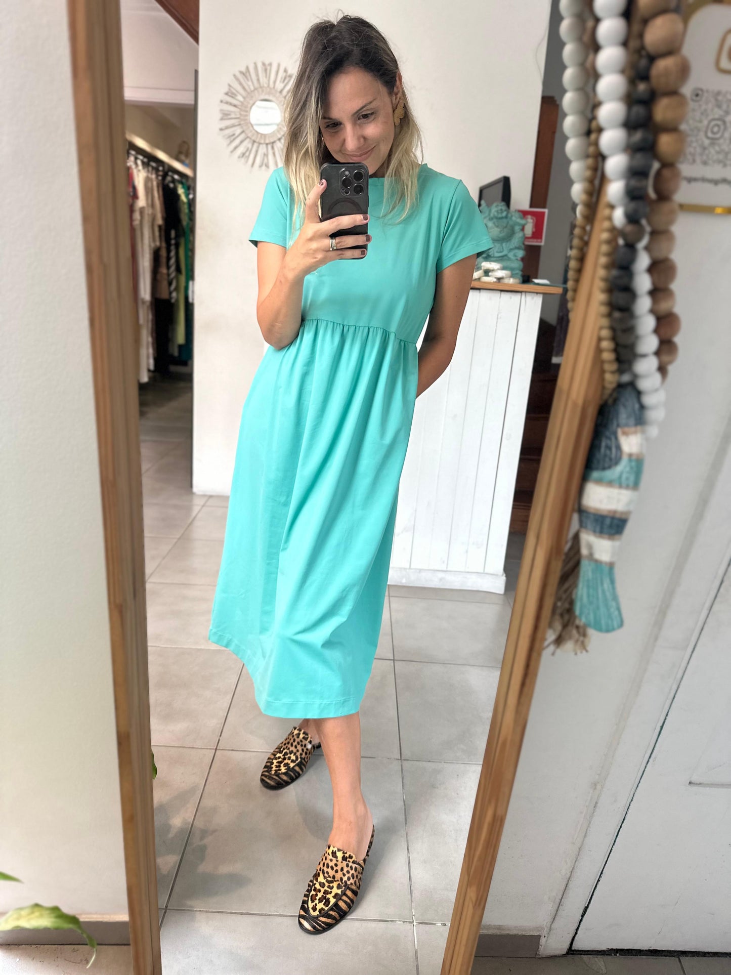 Vestido Manga Fluit Verde