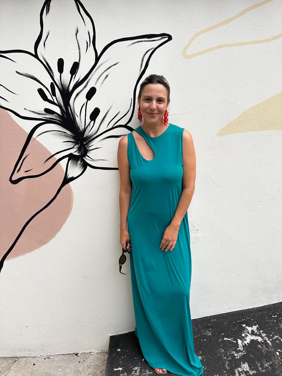 Vestido Verde Fluit Longo Gota